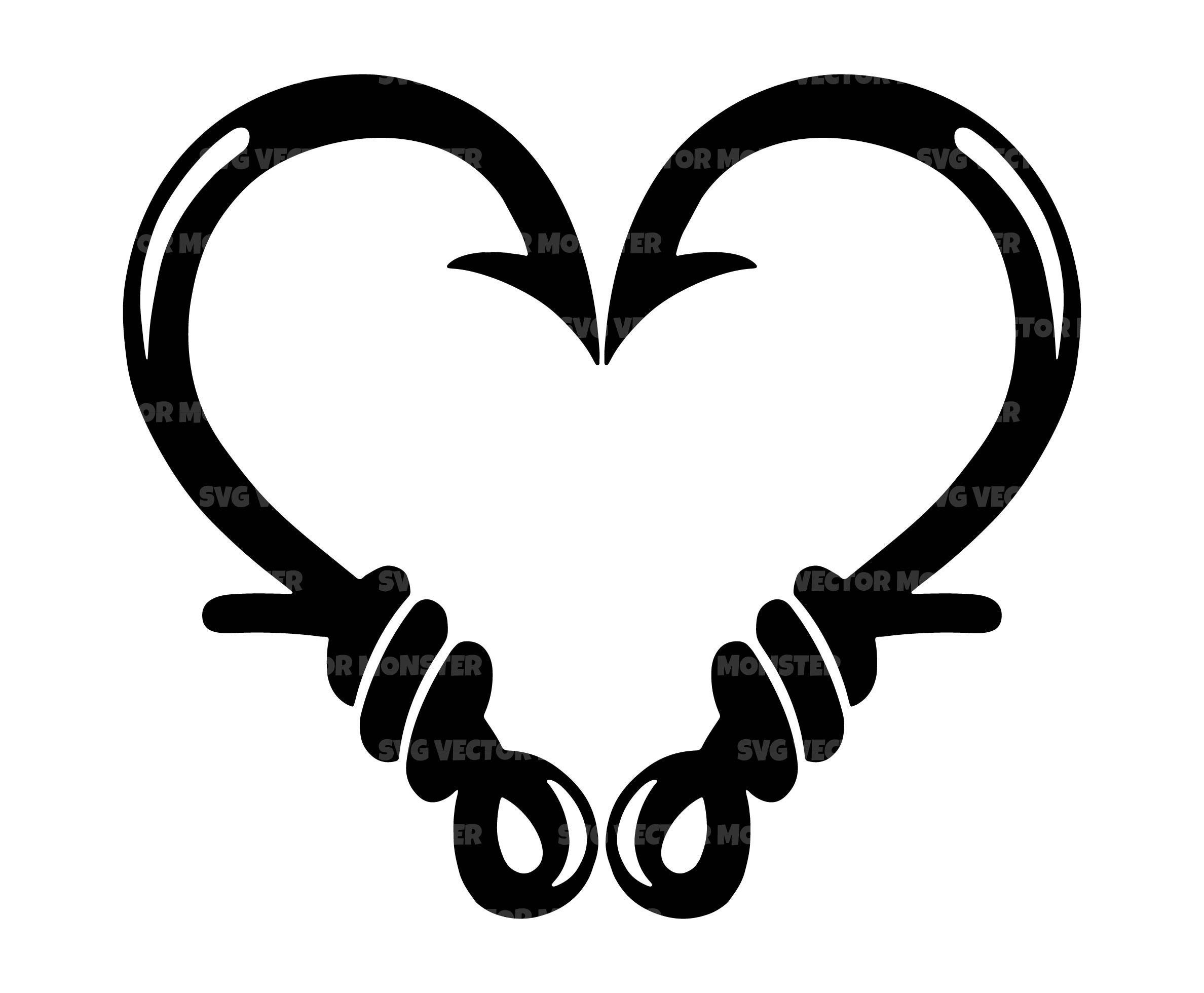 Heart Fish Hooks Svg Bass Fishing Svg Fishing Hook Svg. Etsy Ireland