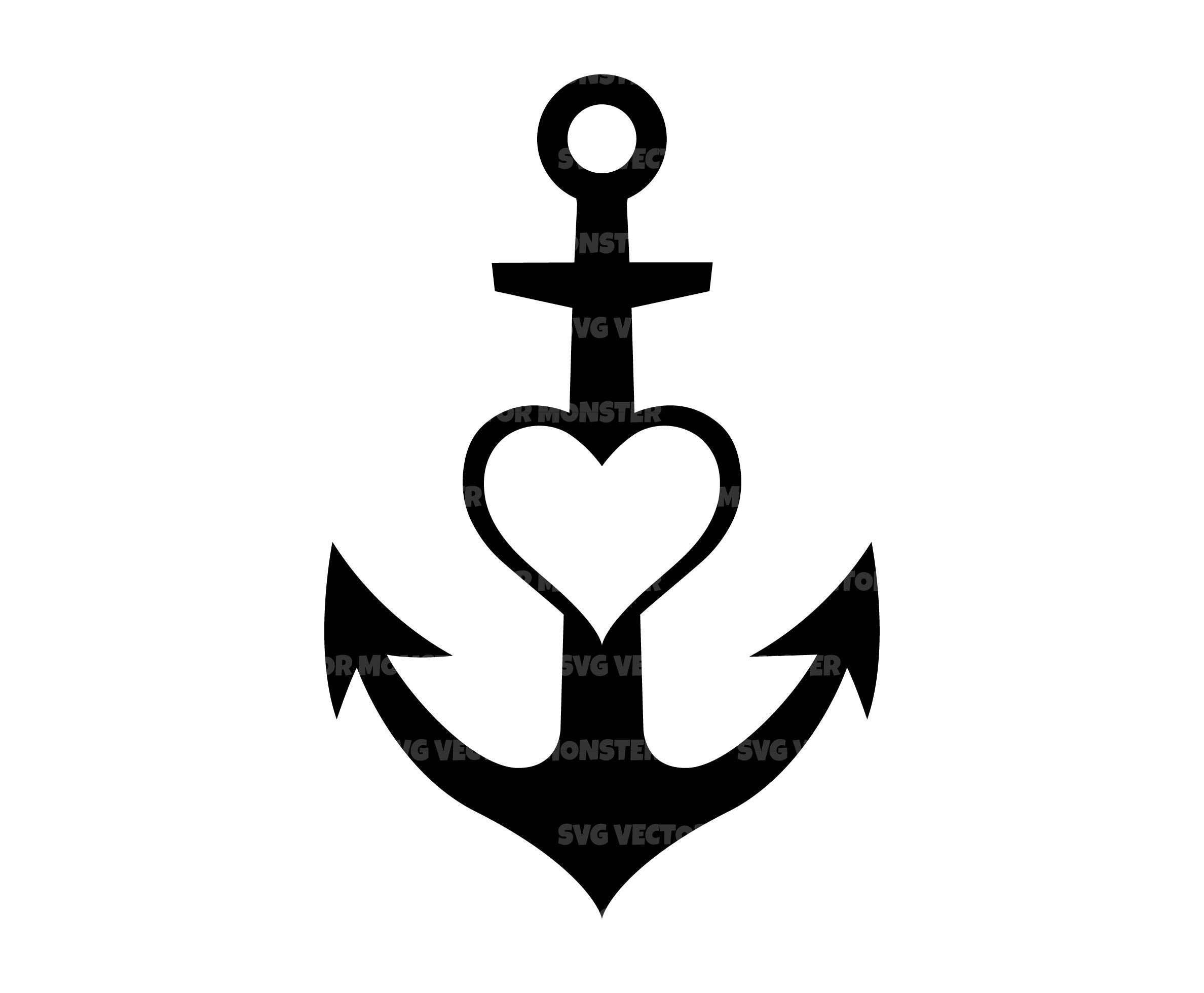 Anker Herz SVG nautische svg Schiff svg Ozean svg Etsy Schweiz