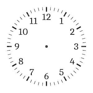 Wijzerplaat Svg, kloknummers Svg, klokcijfers, Horloge Svg, tijd Svg. Vector gesneden bestand Cricut, silhouet, Pdf Png Dxf, Sticker.
