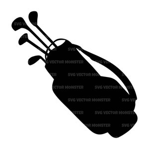 Torba golfowa Svg, torba na sprzęt golfowy Svg, kije golfowe Svg. Plik wektorowy Cricut do cięcia, sylwetka, PDF, PNG, Dxf, naklejka, winyl, szpilka.