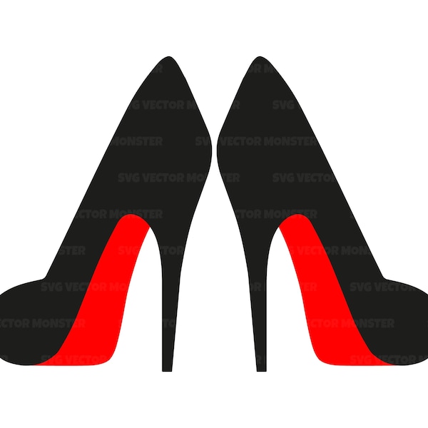 High Heels Svg, Red Bottom Heels Svg, Red Heels Svg, Stiletto Svg. Vector Cut file Cricut, Silhouette, Pdf Png Dxf, Decal, Sticker, Vinyl.