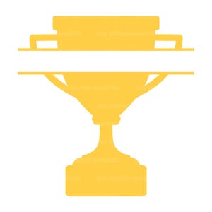 Trophäen-Monogramm-Svg, Belohnung, Auszeichnung, Champion. Vektor-Schnittdatei Cricut, Silhouette, Pdf Png Dxf.