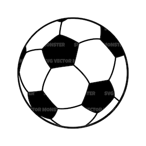 Fußball, Fußball SVG. Vektor Datei für Cricut, Silhouette, Pdf Png Eps Dxf, Aufkleber, Aufkleber, Vinyl, Pin