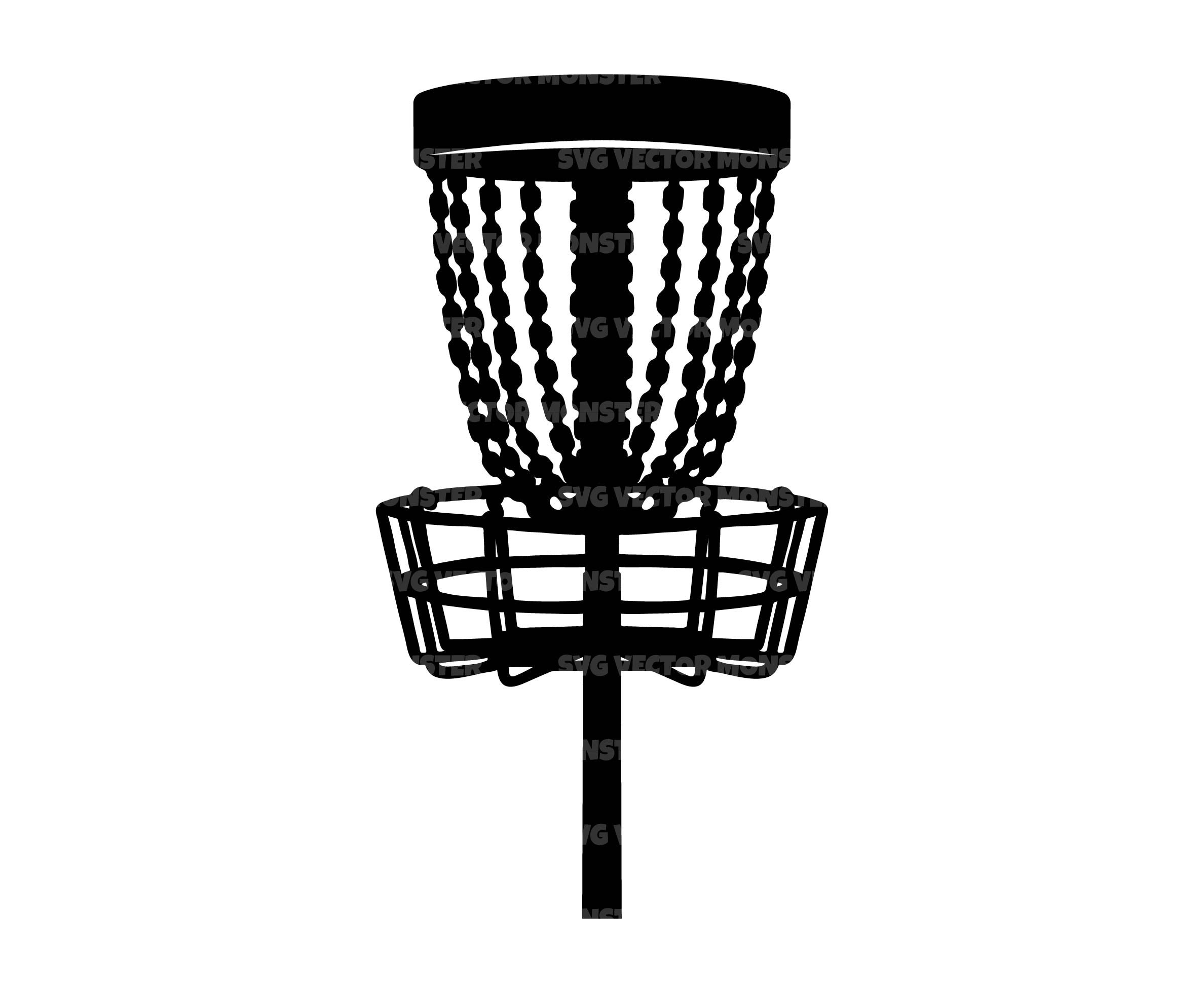 Disc Golf Svg, Disc Golf Basket Svg, Disc Golf Target Svg. Vector Cut ...
