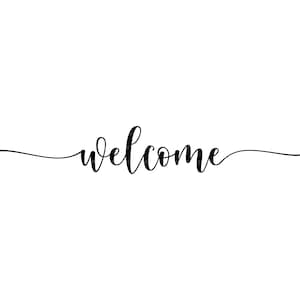 Signo de bienvenida Svg, nuevo letrero de hogar, letrero de granja, letrero de tapete de puerta. Archivo de corte vectorial Cricut, Silueta, Pdf Png Eps Dxf, Calcomanía, Pegatina, Vinilo.