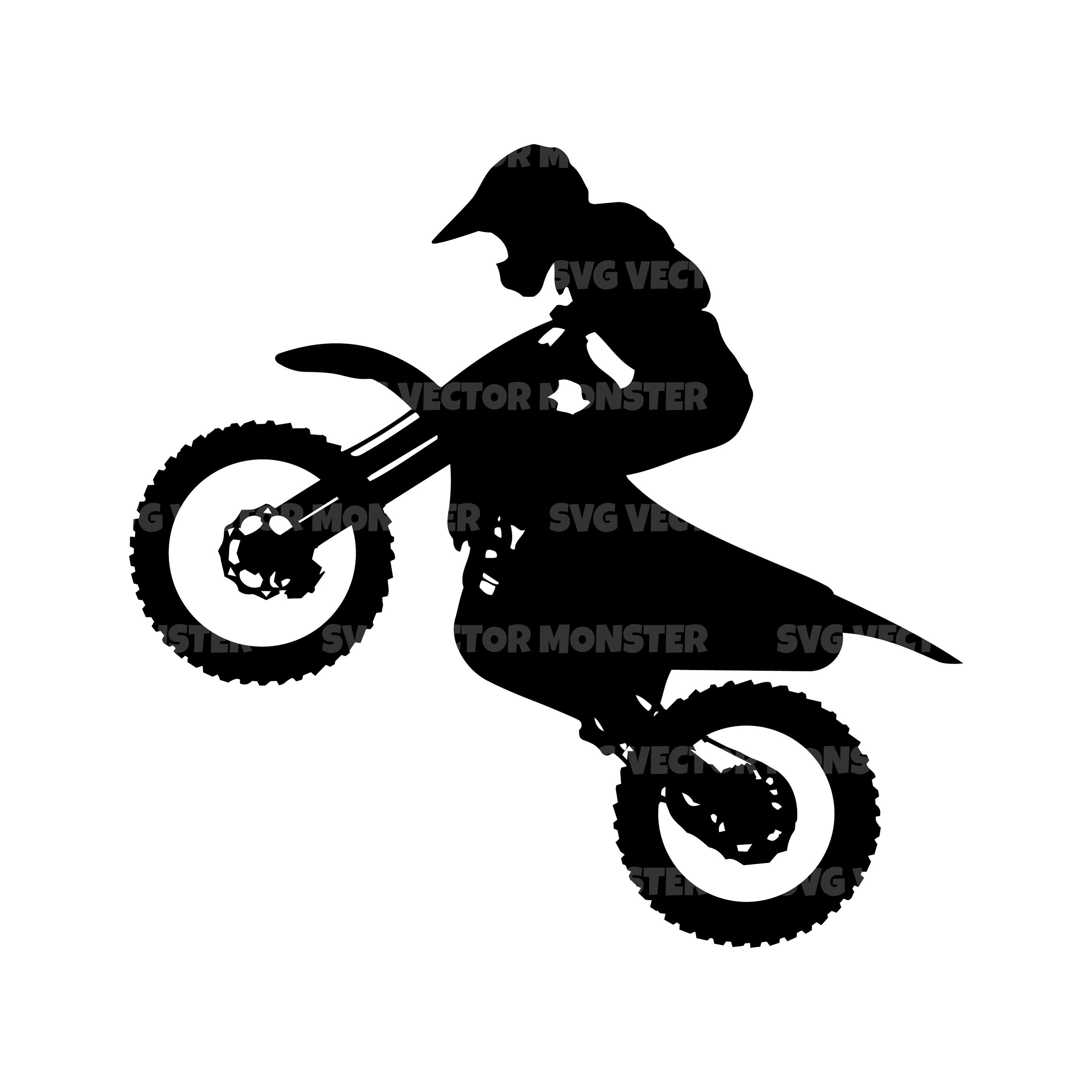 Motocross Dirt Bikes Silhouette Stock Vector by ©hobrath 77481250