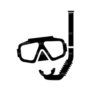 Diving Mask Svg, Snorkeling. Vector Cut file for Cricut, Silhouette, Pdf Png Eps Dxf, Decal, Sticker, Vinyl, Pin