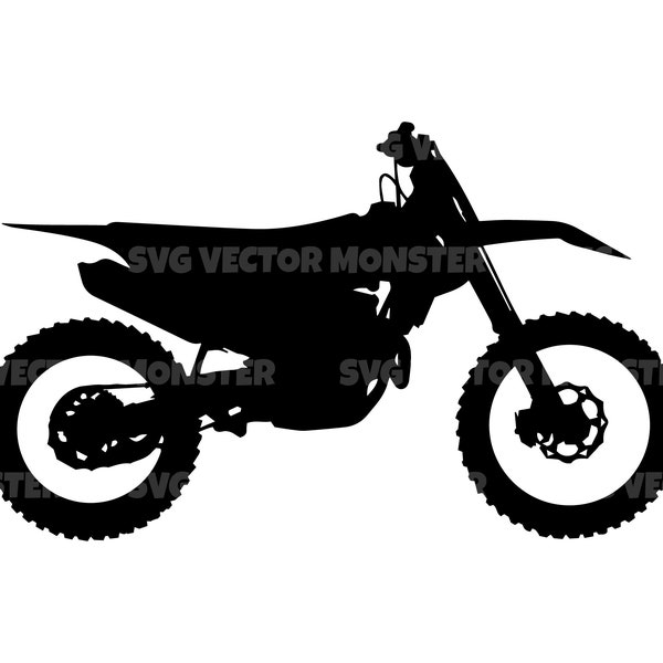 Motocross Bike Svg. Vector Cut file for Cricut, Silhouette, Pdf Png Eps Dxf, Decal, Sticker, Vinyl, Pin