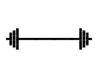 Barbell Svg, Weight Svg, Workout Svg, Bodybuilding Svg. Vector Cut file Cricut, Silhouette, Pdf Png Eps Dxf, Decal, Sticker, Vinyl, Pin.