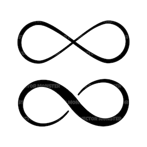 Simbolo di infinito Svg. File di taglio vettoriale per Cricut, Silhouette, Pdf Png Eps Dxf, Decal, Adesivo, Vinile, Pin