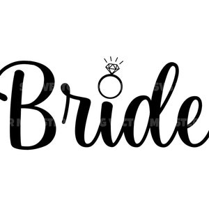 Braut-Svg, Braut-Ring-Svg, Braut-Party-Svg. Vektor Datei für Cricut, Silhouette, Pdf Png Eps Dxf, Aufkleber, Aufkleber, Vinyl, Pin