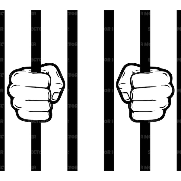 Prison Bars Svg, Jail Bars Svg, Jailed, Imprisoned, Black Bars. Vector Cut file Cricut, Silhouette, Pdf Png Dxf, Decal, Sticker, Vinyl.