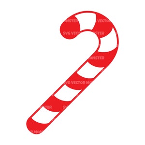 Candy Cane Svg, Christmas Candy Svg, Holiday Candy Stick Svg. Vector Cut file Cricut, Silhouette, Pdf Png Eps Dxf, Decal, Sticker, Vinyl.