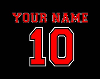 Custom Jersey Name Svg, Personalized Jersey Number Svg, Jersey Template, Jersey Back, Baseball, Softball, Football, Basketball, Svg, Png.