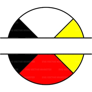 Indigenous Medicine Wheel Svg, Wheel Of Life Monogram, Native America. Vector Cut file Cricut, Silhouette, Pdf Png Dxf, Decal, Sticker.