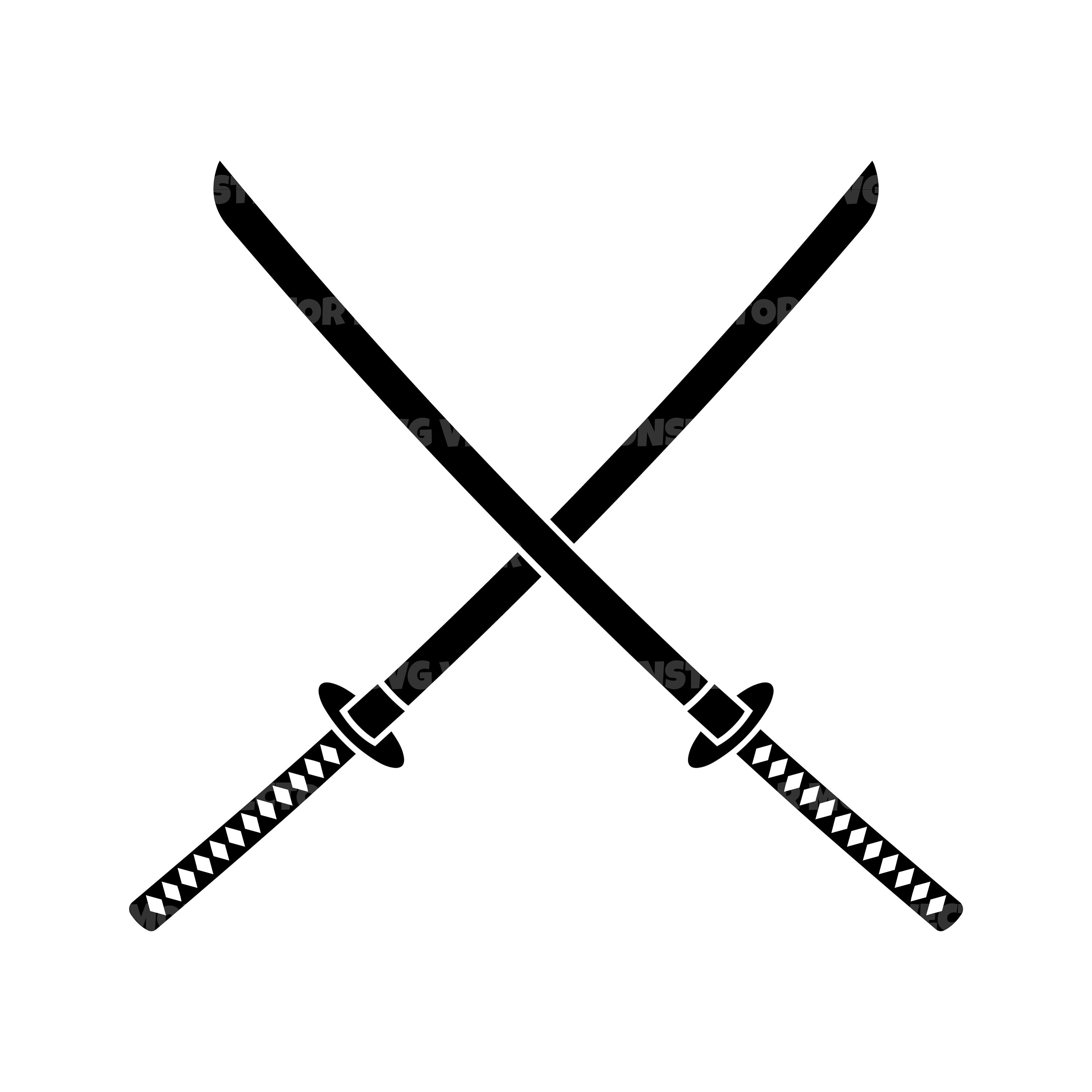 Katana Espada Samurai Plantilla Icono Vector Vector de stock por  ©NartakunStudio 565616204