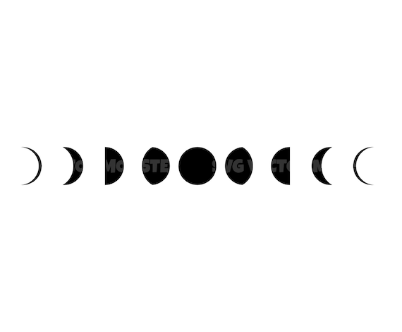 Moon Phases Svg. Vector Cut File for Cricut Silhouette Pdf | Etsy