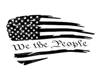 Wij het volk Svg, Amerikaanse grondwet vlag Svg, 4 juli, Amerika vlag, vlag van de VS. Vector gesneden bestand Cricut, silhouet, pdf, png dxf.
