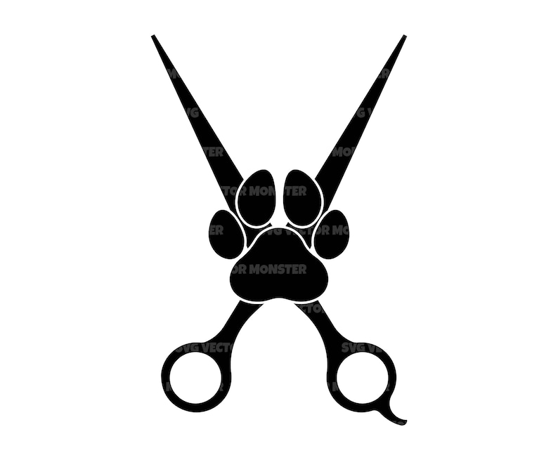 Dog Paw on Scissors Svg Dog Groomer Shirt Dog Grooming Svg. Etsy