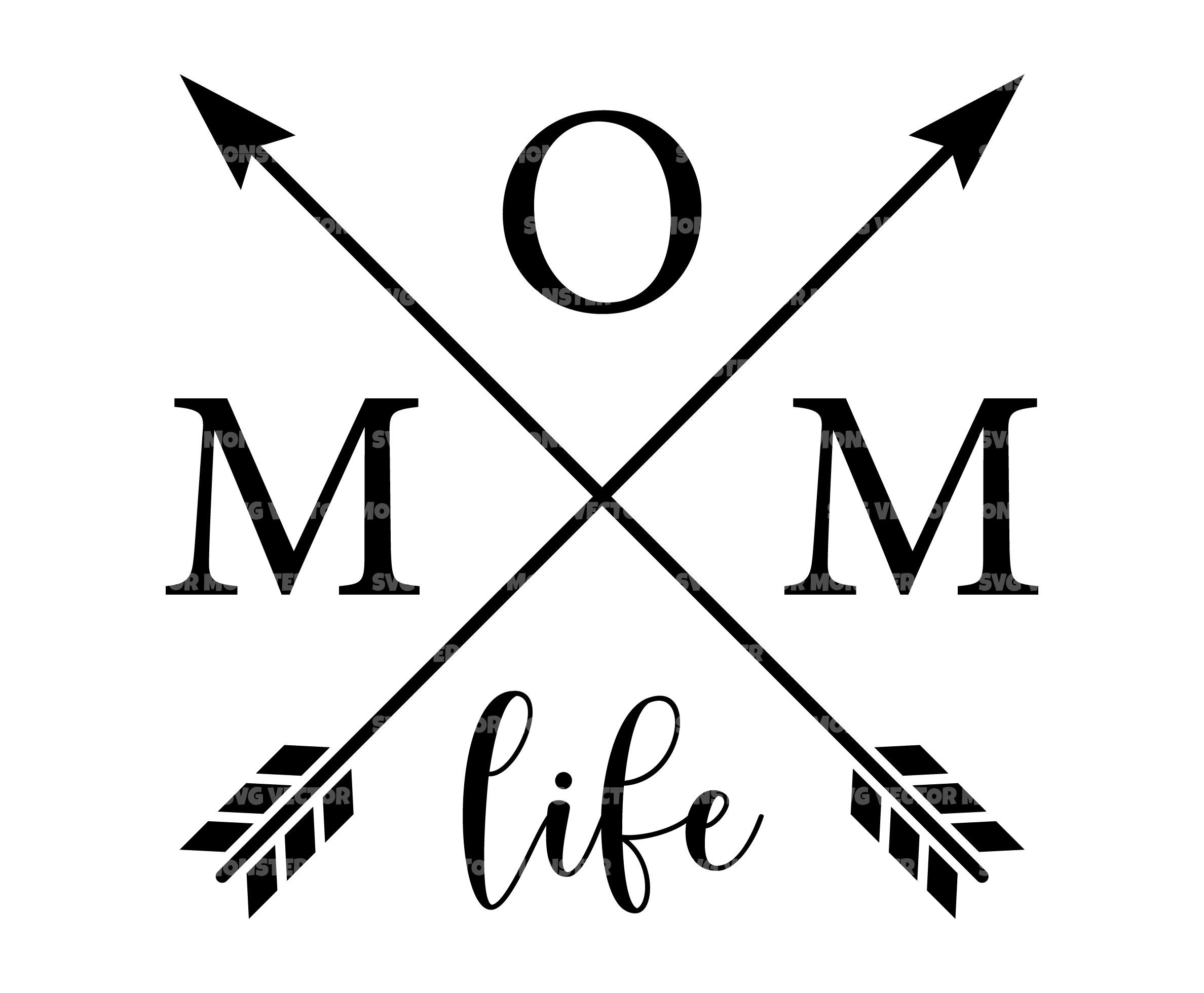 Mom Life Arrows Svg Momlife Svg. Vector Cut file for Cricut  Etsy