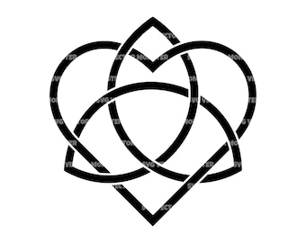 Celtic Heart Knot Svg, Triquerta Svg, Celtic Love Knot Svg, Valhalla, Nordic. Vector Cut file Cricut, Silhouette, Pdf Png Dxf.