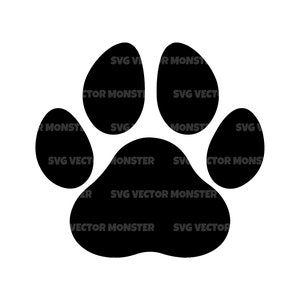 Impression de patte de chien Svg. Fichier vectoriel pour Cricut, Silhouette, Png Dxf Png Pdf, pochoir, sticker, vinyle, symbole
