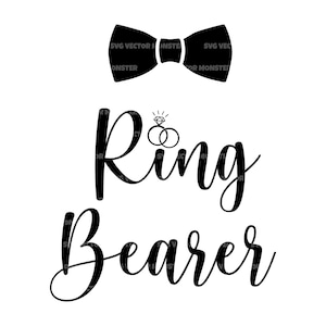 Ringdrager Svg, Ring Beveiliging Svg, Huwelijk Svg. Vector gesneden bestand, Cricut, silhouet, Pdf Png Eps Dxf, sticker, sticker, vinyl, pin, stencil.