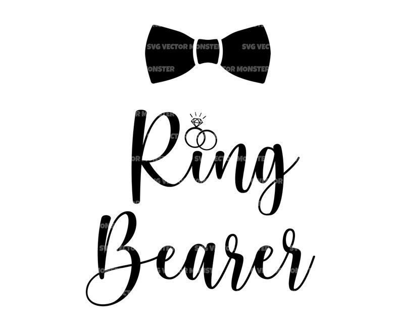 Ring Bearer Svg, Ring Security Svg, Marriage Svg. Vector Cut file, Cricut, Silhouette, Pdf Png Eps Dxf, Decal, Sticker, Vinyl, Pin, Stencil. image 1