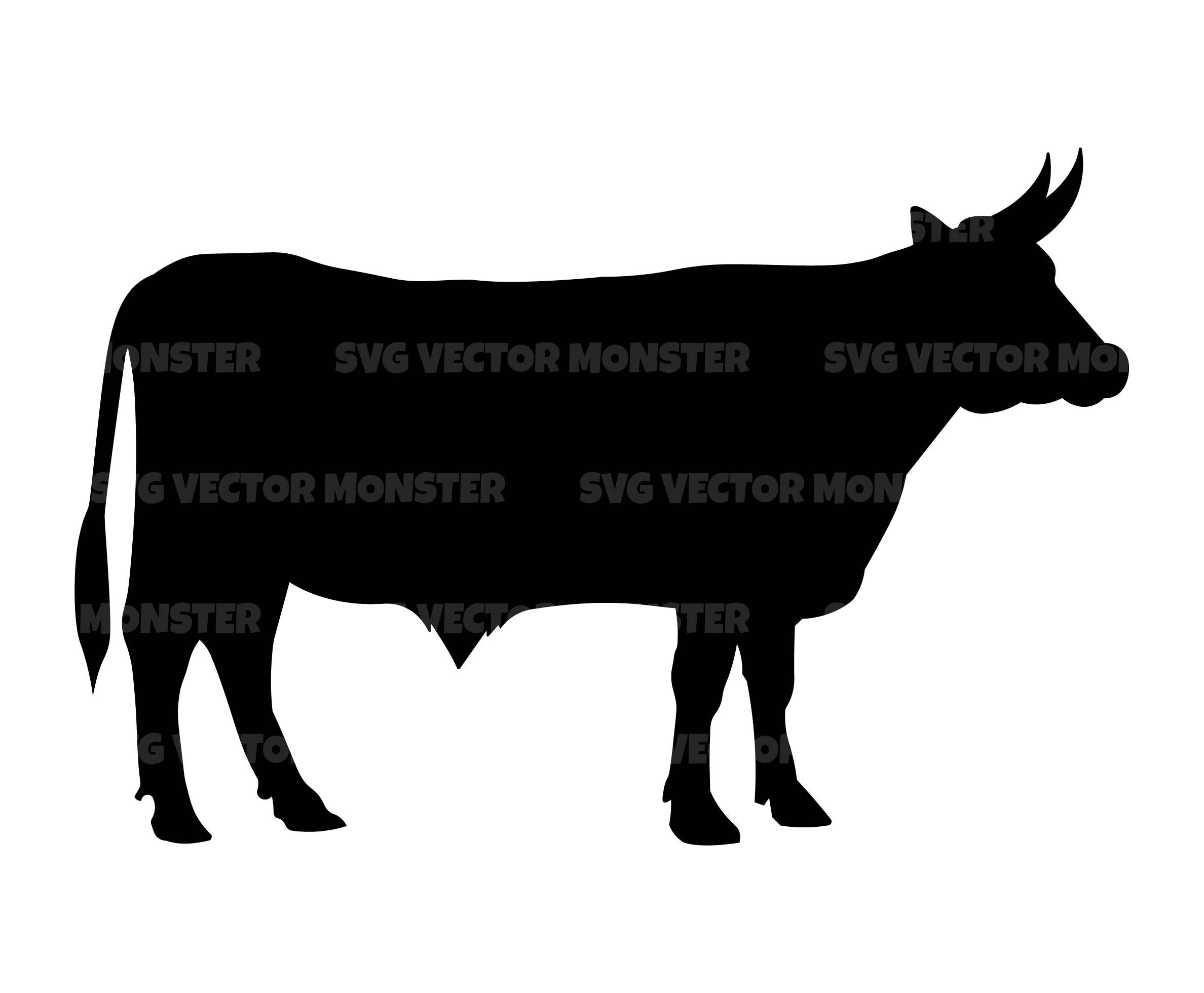Bull Svg Ox Svg Cattle Svg Bull Silhouette. Cut File - Etsy Hong Kong