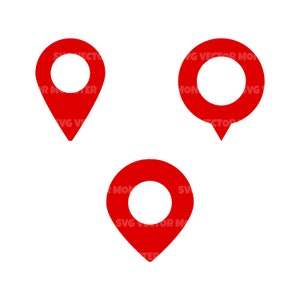 Karte Pin SVG, Ort Pin SVG, Marker Vektor geschnitten Datei für Cricut, Silhouette, Pdf Png Eps Dxf, Aufkleber, Aufkleber, Vinyl, Pin