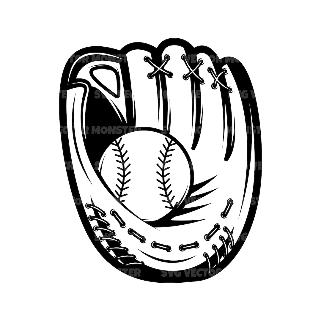 Baseball Glove Svg, Baseball Mitt Svg, Vector Cut File for Cricut