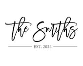 Custom Last Name Sign Svg, Personalized Family Name Sign Svg, Family Name Monogram, Wood Sign. Cut File Cricut, Silhouette, Pdf Png Eps Dxf