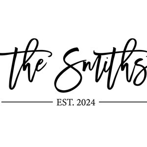 Benutzerdefinierte Nachname Zeichen SVG, personalisierte Familienname Zeichen SVG, Familienname Monogramm, Holz Zeichen. Schnittdatei Cricut, Silhouette, Pdf Png Eps Dxf
