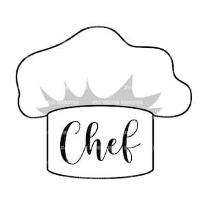 Kochmütze svg, Koch svg. Vektor Cut Datei für Cricut, Silhouette, Pdf Png Eps Dxf, Aufkleber, Aufkleber, Vinyl, Pin, Schablone.