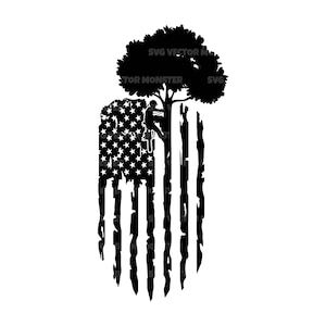 US Baum Baumpfleger SVG, Baum Baumpfleger Png, amerikanische Flagge, Baumschneider, Holzfäller, Waldbewohner, Baumschneider. Vektor-Schnittdatei Cricut, Silhouette.