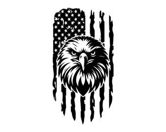 Eagle with American Flag Svg, Eagle Png, 1776 Union, 4th of July Svg. Vector Cut file Cricut, Silhouette, Pdf Png Dxf, Decal, Sticker.