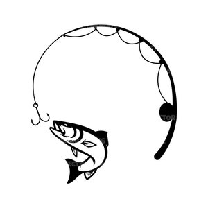 Pesca de lubina Svg, Pescador Svg, Pescado Svg Vector Cut archivo para Cricut, Silueta, Pdf Png Eps Dxf, Calcomanía, Pegatina, Vinilo, Pin