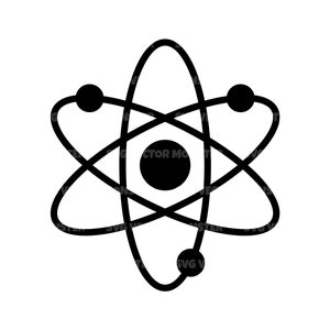 Átomo svg, neutrones svg, protones svg, ciencia svg. Archivo de corte vectorial para Cricut, Silueta, Pdf Png Eps Dxf, Calcomanía, Pegatina, Vinilo, Pin.