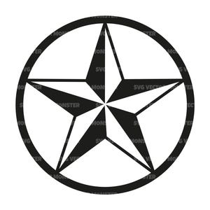 テキサス スター SVG、テキサス スター PNG。ベクター カット ファイル Cricut、シルエット、Pdf Png Dxf、デカール、ステッカー、ビニール。
