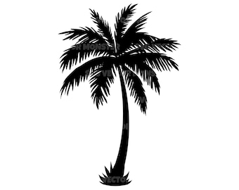 Palm Tree Svg. Vector Cut file for Cricut, Silhouette, Pdf Png Eps Dxf, Decal, Sticker, Vinyl, Pin