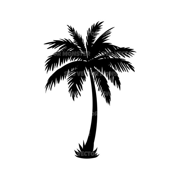 Palm Tree Svg. Vector Cut file for Cricut, Silhouette, Pdf Png Eps Dxf, Decal, Sticker, Vinyl, Pin