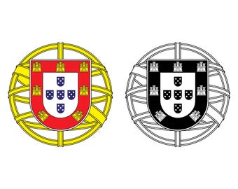 Portugal Coat of Arms Svg Png Dxf. Vector Cut file for Cricut, Silhouette.