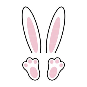 Paashaas oren Svg, schattig konijntje voet Svg, konijn voeten Svg, vrolijk Pasen Svg. Bestand knippen Cricut, silhouet, Pdf Png Dxf.
