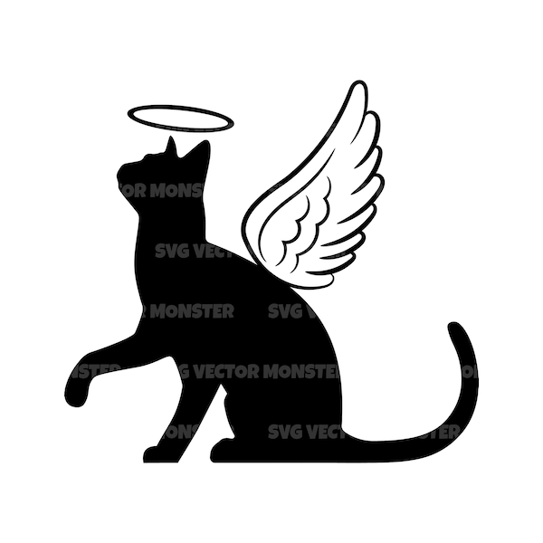 Haustier Katze Erinnerungs-Svg, Haustier-Verlust-Svg, härtester Auf Wiedersehen. Vektor Datei für Cricut, Silhouette, Pdf Png Eps Dxf, Aufkleber, Aufkleber, Vinyl