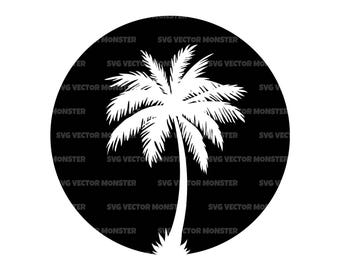 Palm Tree Svg Png Dxf. Vector Cut file for Cricut, Silhouette.