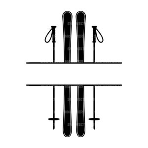 Ski Svg, Ski PNG, Ski de montagne Svg, Monogramme ski, Svg chemise de ski, Svg snowboard. Fichier de coupe vectorielle Cricut, Silhouette, Pdf Png Dxf.