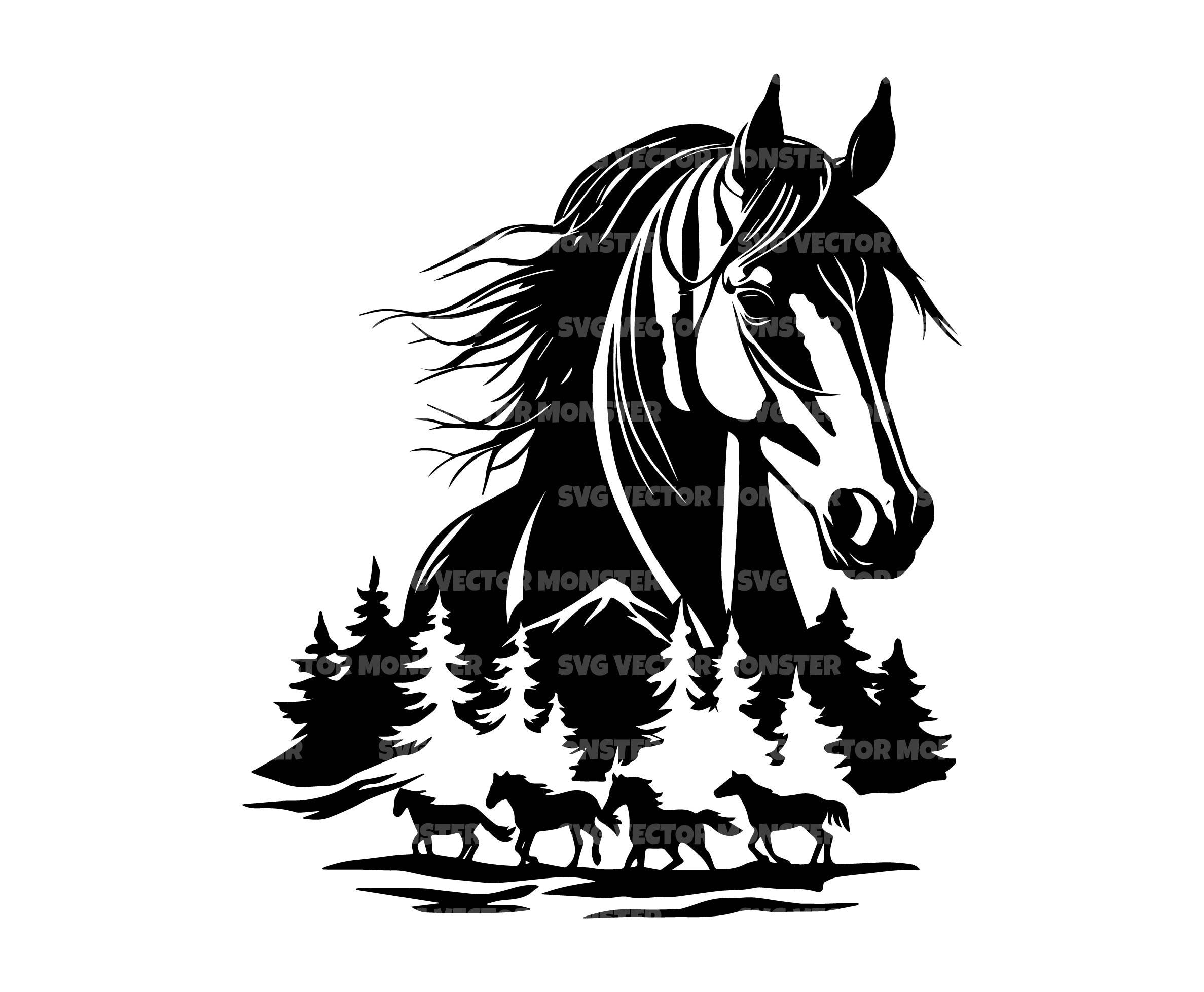 Stallion Svg Simple Horse Svg, Horse Pngg, Stallion Svg, Horse Lover. Vector Cut File for ...