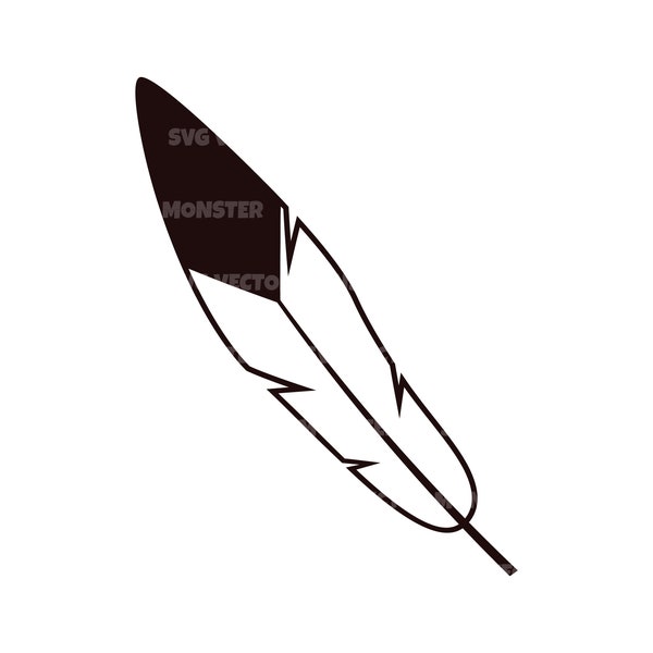 Eagle Feather Svg. Vector Cut file for Cricut, Silhouette, Pdf Png Eps Dxf, Decal, Sticker, Vinyl, Pin