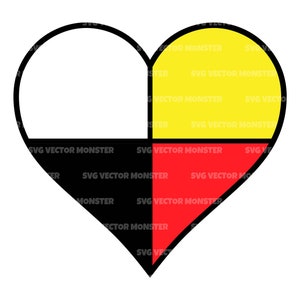 Indigenous Medicine Wheel Heart Svg, Wheel Of Life, Native America. Vector Cut file Cricut, Silhouette, Pdf Png Eps Dxf, Decal, Stencil.