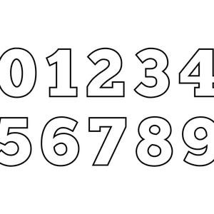 Cijfers Svg, Cijfers 0-9 PNG, Verjaardagsfeestje nummers. Vector snijbestand Cricut, silhouet.